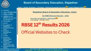 RBSE 12th Result 2026: Rajasthan Board Class 12 Results Date