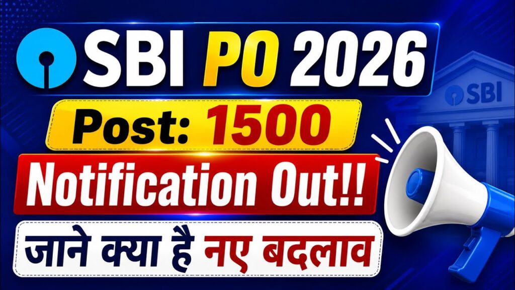 SBI PO Notification 2026