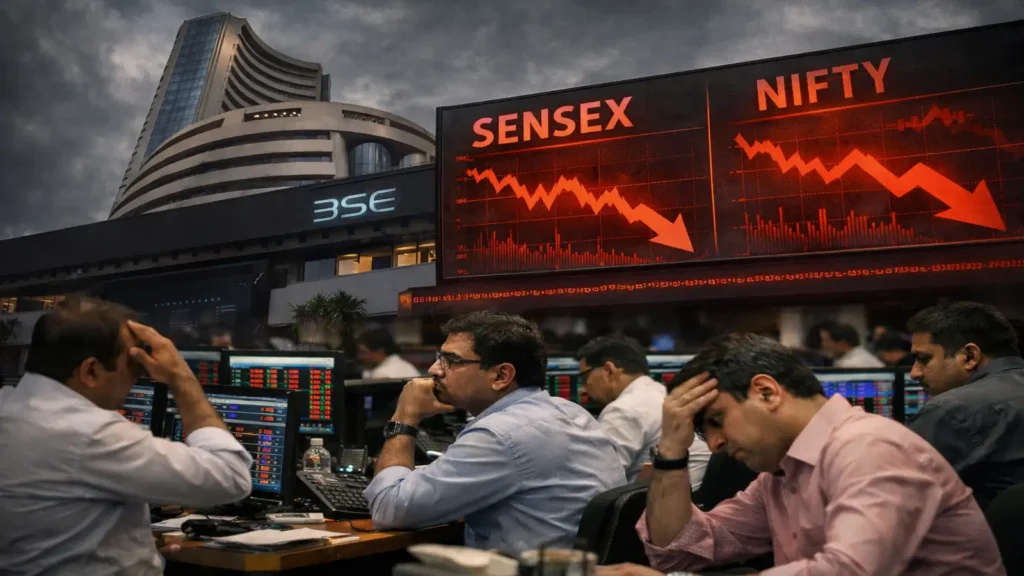 Sensex Nifty Stock Market Fall Today